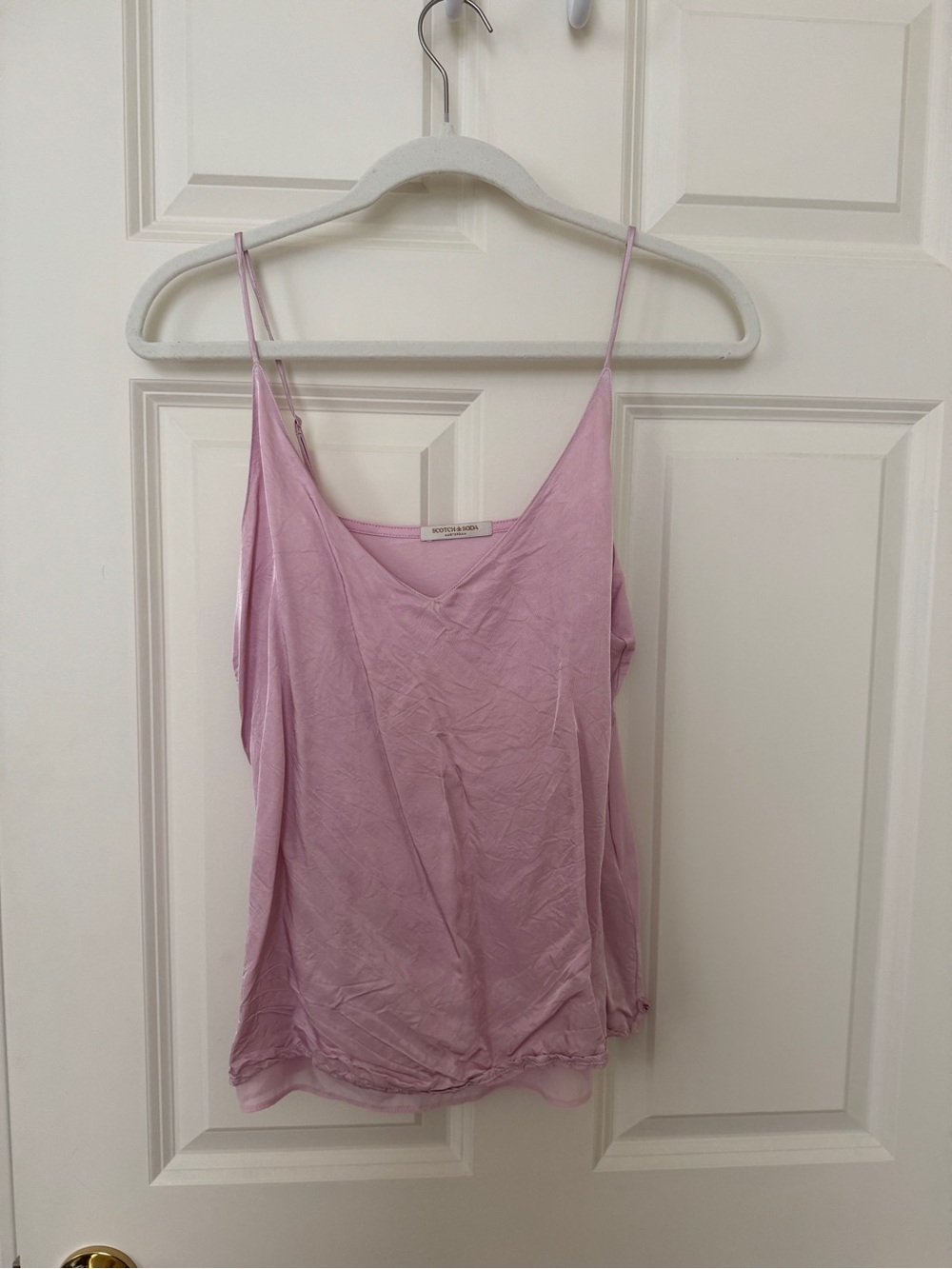 Scotch & Soda Lilac Satin Spaghetti-Strap Camisole